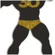 topper papierowy 30 urodziny hot man kulturysta czarny zloty brokat 11 5 x 20 cm