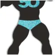 topper papierowy 50 urodziny hot man kulturysta czarny niebieski brokat 11 5 x 20 cm