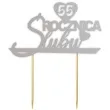 topper papierowy 55 rocznica slubu srebrny 15 5 x 17 5 cm