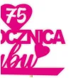 topper papierowy 75 rocznica slubu fuksja 15 5 x 17 5 cm