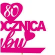 topper papierowy 80 rocznica slubu fuksja 15 5 x 17 5 cm