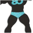 topper papierowy 80 urodziny hot man kulturysta czarny niebieski brokat 11 5 x 20 cm