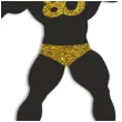 topper papierowy 80 urodziny hot man kulturysta czarny zloty brokat 11 5 x 20 cm