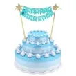 topper papierowy baner happy birthday niebieski godan 20x25 cm