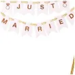 topper papierowy baner just married zloty godan 25 cm