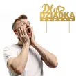 topper papierowy dla dziadka zlote serca 16 cm