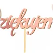 topper papierowy dziekujemy serce rose gold partycollection 22 x 14 cm