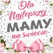 topper papierowy dzien matki dla najlepszej mamy 18 cm