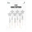 topper papierowy gwiazdki z fredzlami srebrny brokat partypal 11 cm 6 szt