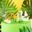 topper papierowy happy birthday dinozaury mix partypal 11 17 5 cm 9 szt