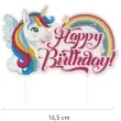topper papierowy happy birthday jednorozec dekora 23 5 cm
