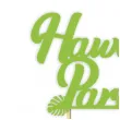 topper papierowy hawajskie party zielony jasny 13 x 16 cm