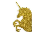 topper papierowy jednorozec zlota brokatowa 15 cm