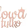 topper papierowy krolowa jest tylko jedna rose gold partycollection 28 x 15 cm