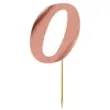 topper papierowy liczba 0 rose gold metalic 18 cm