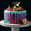 topper papierowy liczba 18 zloty metalic 18 cm