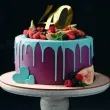 topper papierowy liczba 40 zloty metalic 18 cm