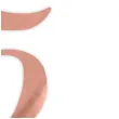 topper papierowy liczba 5 rose gold metalic 18 cm