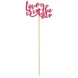 topper papierowy love is in the air czerwony godan 10x30 cm