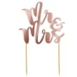 topper papierowy mr mrs rose gold metalic 12x20 cm