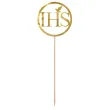 topper papierowy na tort ihs golebica dekoracja na pierwsza komunie swieta zloty 22 cm