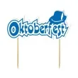 topper papierowy oktoberfest kapelusz niebieski 18 cm