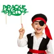 topper papierowy pirackie party zielony 17 x 15 cm