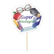 topper papierowy super nauczyciel 16 cm