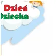 topper papierowy teczowy dzien dziecka 18 cm