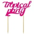 topper papierowy tropical party fuksja 14 x 16 cm