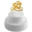 topper papierowy urodziny 50 stars zlota 17 cm