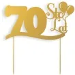 topper papierowy urodziny 70 zlota 17 cm