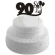 topper papierowy urodziny 90 czarna 17 cm
