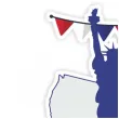 topper papierowy usa statua wolnosci 20 cm