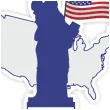 topper papierowy usa statua wolnosci 20 cm