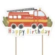 topper papierowy woz strazacki fireman godan 19x13 cm
