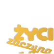 topper papierowy zycie zaczyna sie na emeryturze palmy zloty 15 x 14 cm