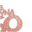 topper papierowy zycie zaczyna sie po 60 rose gold brokat 13 x 17 cm