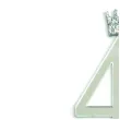 topper plastikowy cyfra 4 korona srebrna partypal