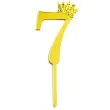 topper plastikowy cyfra 7 korona zlota partypal