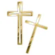 topper z pleksy bok tortu krzyz kontur zloty lustrzany 6x10 cm