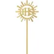 topper z pleksy komunia sw ihs promienie zloty 24 cm
