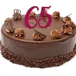 topper z pleksy liczba 5 rozowy brokat 18 cm