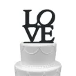 topper z pleksy love czarna 16 cm