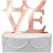 topper z pleksy love rose gold lustrzany 16 cm