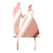 topper z pleksy para mloda tylko razem rose gold lustrzany 13 cm
