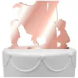 topper z pleksy para mloda z dziecmi rose gold lustrzany 17 cm