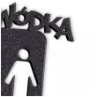 topper z pleksy rozwodka znak czarny brokat 14 5 x 19 5 cm