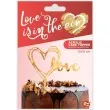 topper z pleksy serce love is in the air zloty godan 13 cm