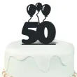 topper z pleksy urodziny 50 czarna 12 5 cm